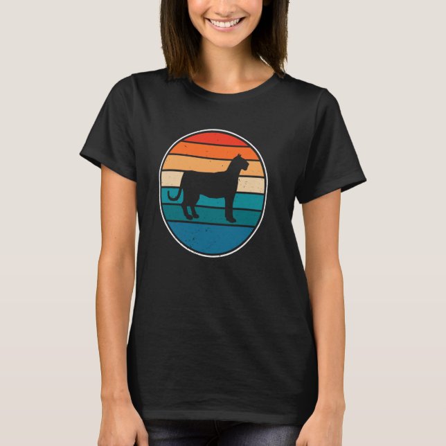 Retro panther  Vintage Style Cute Tiger T-Shirt (Front)