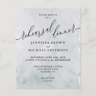 Retro Paper Greenery budget Rehearsal Dinner