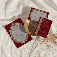 Retro Paper Lace Old Money Doily Photo Wedding