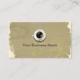 Retro Paper Texture Coffee Shop business card