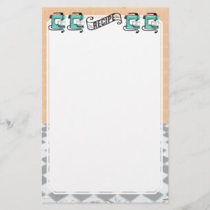 Rétro papeterie en bon état de carte de recette