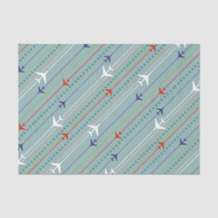Rétro papier de soie de soie de motif d'avion