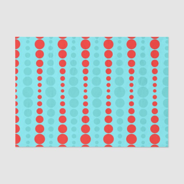 Rétro papier de soie de soie de points de rouge et (Recto)