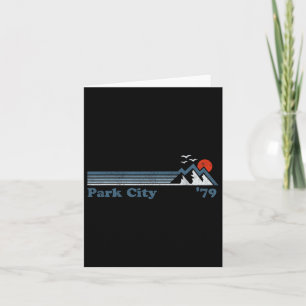 Retro Park City Ski Resort Utah Snowboard Mountain Card