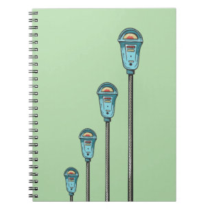 Retro parking meter notebook