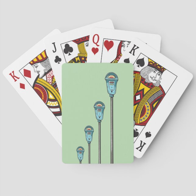 Retro parking meter playing cards (Back)