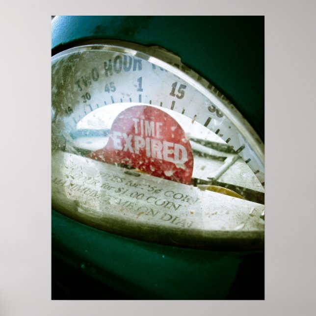 Retro Parking Metre 02 Poster (Front)