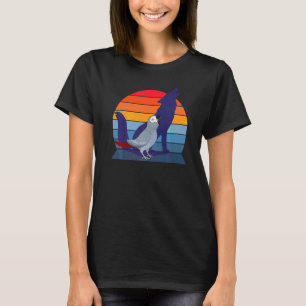 Retro Parrot I Howling Wolf I Screaming African Gr T-Shirt