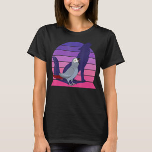 Retro Parrot I Howling Wolf I Screaming African Gr T-Shirt