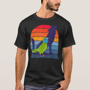 Retro Parrot I Howling Wolf I Screaming Blue crown T-Shirt