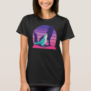 Retro Parrot I Howling Wolf I Screaming Blue Monk T-Shirt