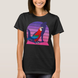 Retro Parrot I Howling Wolf I Screaming Green wing T-Shirt