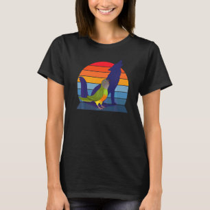 Retro Parrot I Howling Wolf I Screaming Senegal Pa T-Shirt