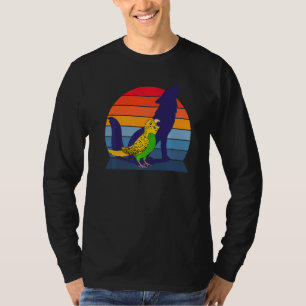 Retro Parrot I Howling Wolf I Screaming Yellow Bud T-Shirt