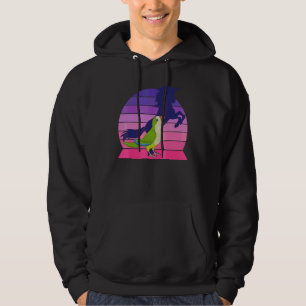Retro Parrot I Unicorn I Screaming Green Quaker Hoodie