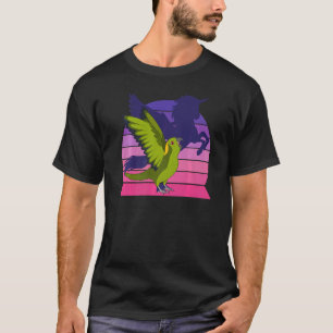 Retro Parrot I Winged Unicorn I Yellow naped Amazo T-Shirt