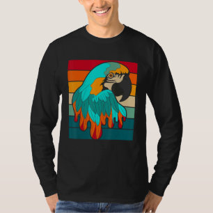 Retro Parrot  Tropical Bird Animal Macaw Parrot T-Shirt