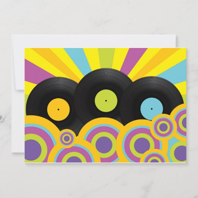 Retro Party Background Invitation (Front)
