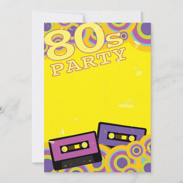 Retro Party Background Invitation (Front)