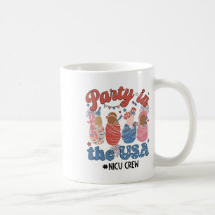 Retro Party In The Usa Nicu Crew 4th Of July Nicu  Coffee Mug
