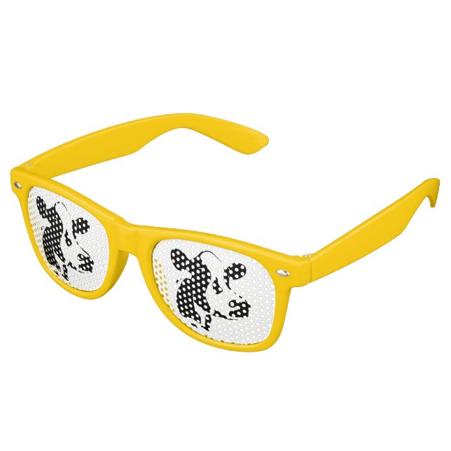 Retro Party Shades Tillamook Cow Sunglasses (Angled)