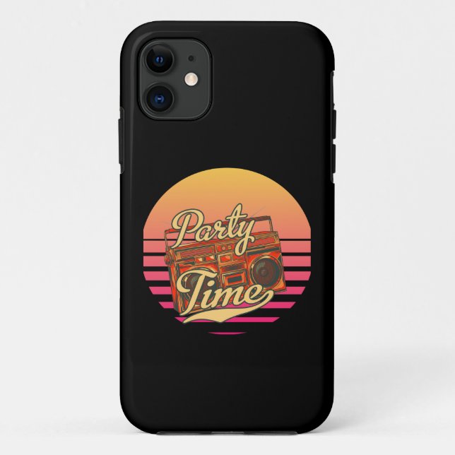 Retro party time Case-Mate iPhone case (Back)