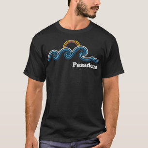 Retro Pasadena California CA Vintage Beach Surf  T-Shirt