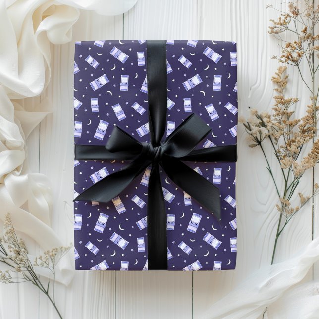 Retro Pastel Arcade Moon And Stars  Wrapping Paper (Creator Uploaded)