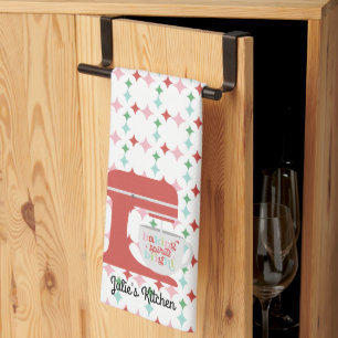 Retro Pastel Christmas   Baking Spirits Bright Kitchen Towel