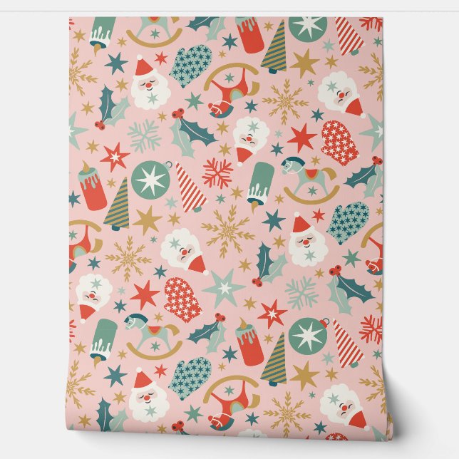Retro Pastel Christmas  Wallpaper (Unrolling)