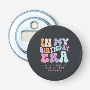 Retro pastel colourful modern birthday era  bottle opener