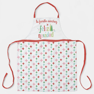 Retro Pastel Feliz Navidad | Family Apron