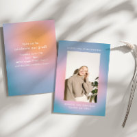 Retro Pastel Gradient 2026 Photo Graduation Party