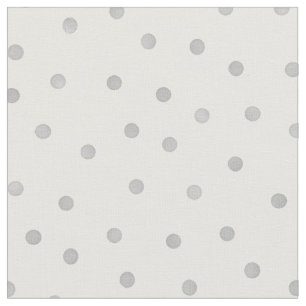 Retro pastel grey and white polka dots pattern fabric