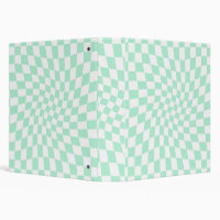 Retro Pastel Mint Green Checks Warped Chequerboard