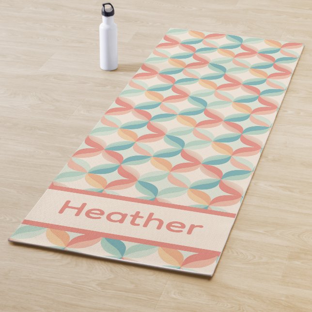 Retro Pastel Monogram Yoga Mat (In Situ)