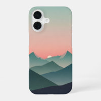 Retro Pastel Mountain Dawn