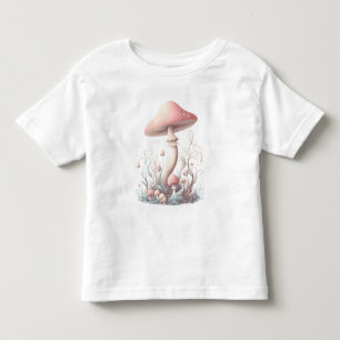 Retro pastel mushrooms design with soft colours 03 toddler t-shirt