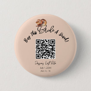 Retro Pastel Pink Rodeo Bachelorette Party 2 Inch Round Button