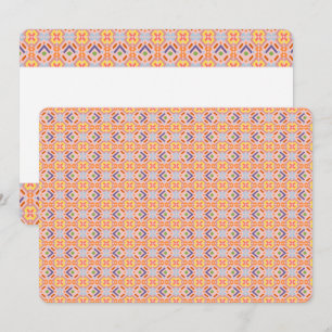 Retro Pastel Pixel Mosaic Geometric Pattern Invitation