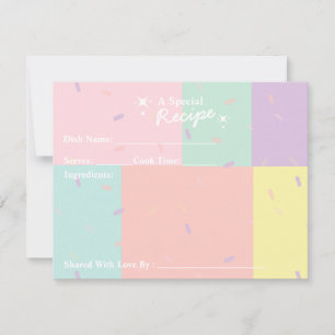 Retro Pastel Recipe Card