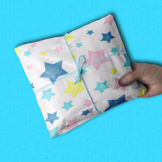 Retro Pastel Stars for Baby Tissue Paper
