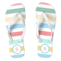 Retro Pastel Stripes with Your Monogram