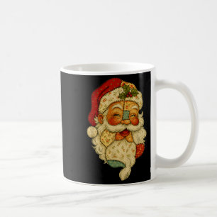 Retro Patchwork Santa Claus Christmas Preppy Merry Coffee Mug