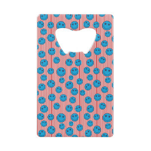 Retro Patriot Smiley Face Credit Card Bottle Opener