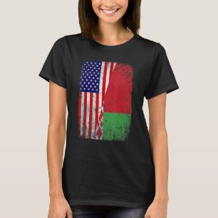 Retro Patriotic American Belarus Flag Distressed 1 T-Shirt