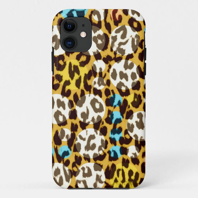 Retro pattern animal print texture of leopard 5 Case-Mate iPhone case (Back)