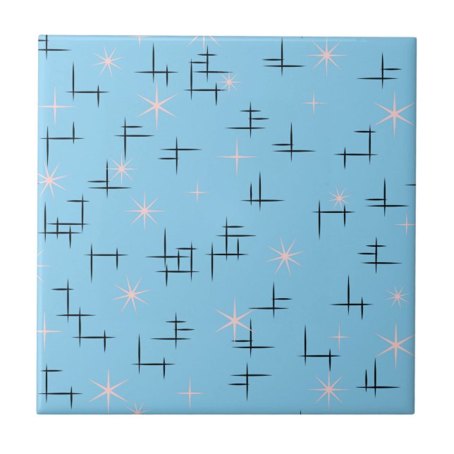 Retro Pattern Atomic Age Tile (Front)