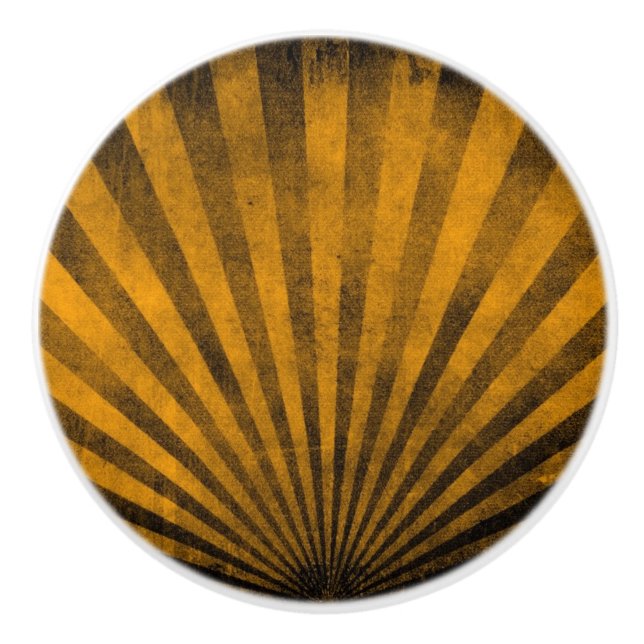 Retro pattern background ceramic knob (Front)