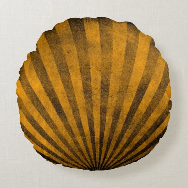 Retro pattern background round pillow (Front)